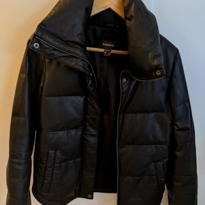 Danier Lamb Leather Down Puffer